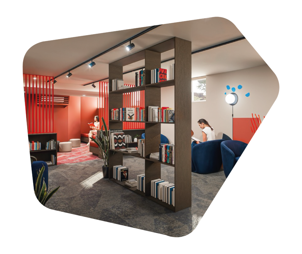 Espace commun : bibliothèque